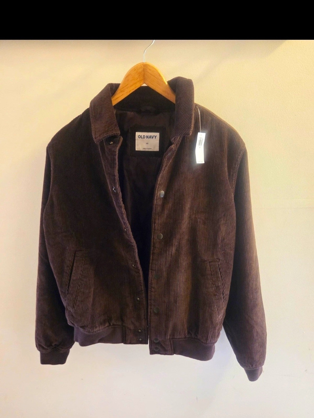 Old Navy Corduroy Bomber Jacket in Brown Size XS New